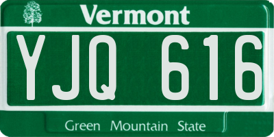 VT license plate YJQ616