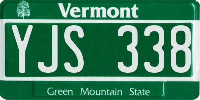 VT license plate YJS338