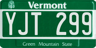 VT license plate YJT299