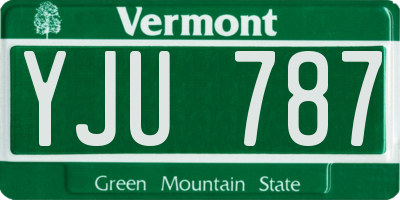 VT license plate YJU787