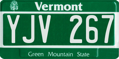 VT license plate YJV267