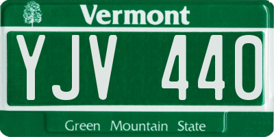 VT license plate YJV440