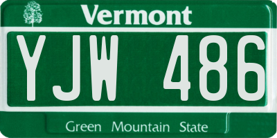 VT license plate YJW486