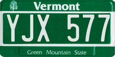 VT license plate YJX577
