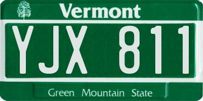 VT license plate YJX811
