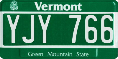 VT license plate YJY766