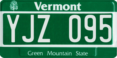 VT license plate YJZ095