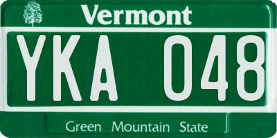 VT license plate YKA048