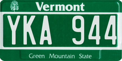 VT license plate YKA944