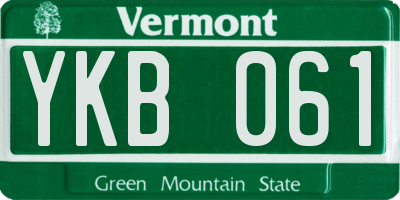 VT license plate YKB061