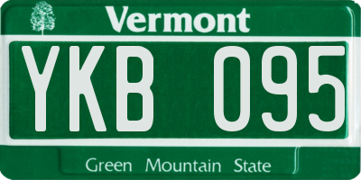 VT license plate YKB095