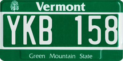 VT license plate YKB158