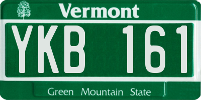 VT license plate YKB161
