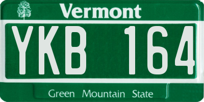 VT license plate YKB164