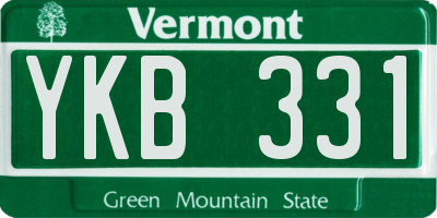 VT license plate YKB331