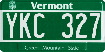 VT license plate YKC327