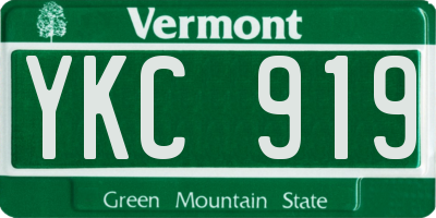 VT license plate YKC919