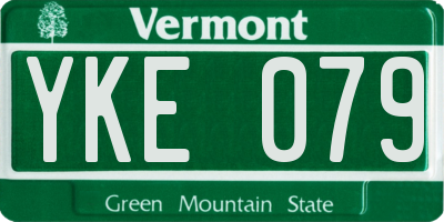 VT license plate YKE079