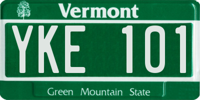 VT license plate YKE101