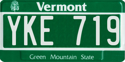 VT license plate YKE719