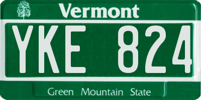 VT license plate YKE824