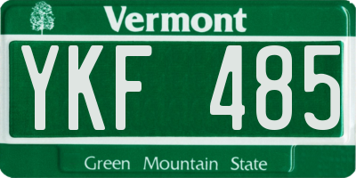 VT license plate YKF485