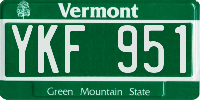 VT license plate YKF951