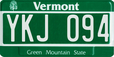 VT license plate YKJ094