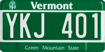 VT license plate YKJ401
