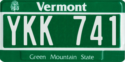 VT license plate YKK741