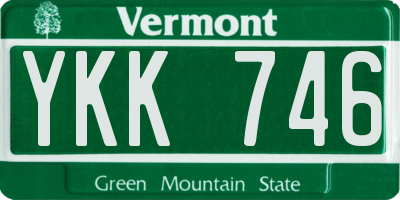 VT license plate YKK746