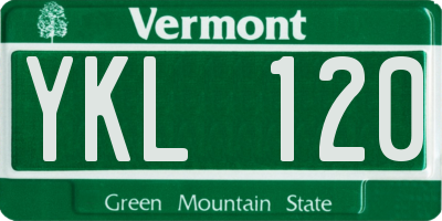 VT license plate YKL120
