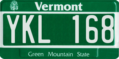 VT license plate YKL168