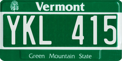 VT license plate YKL415
