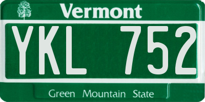 VT license plate YKL752
