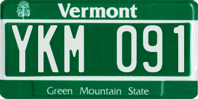 VT license plate YKM091