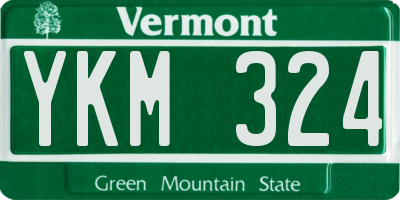 VT license plate YKM324