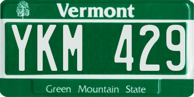 VT license plate YKM429