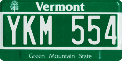 VT license plate YKM554