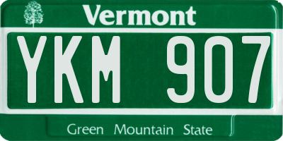 VT license plate YKM907