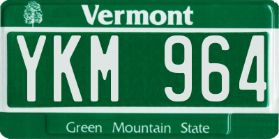 VT license plate YKM964