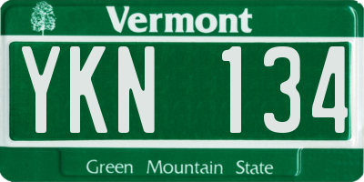VT license plate YKN134