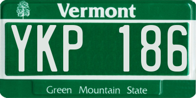 VT license plate YKP186