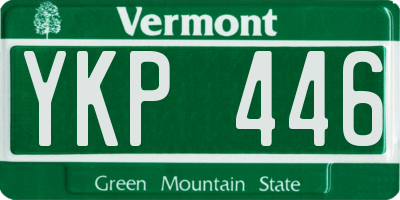 VT license plate YKP446