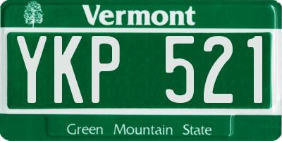 VT license plate YKP521