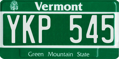 VT license plate YKP545
