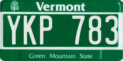VT license plate YKP783