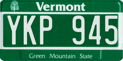 VT license plate YKP945