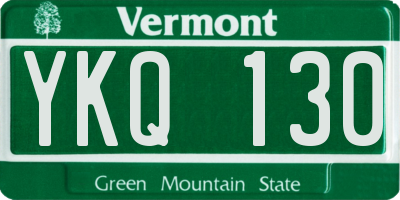 VT license plate YKQ130