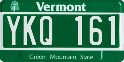 VT license plate YKQ161